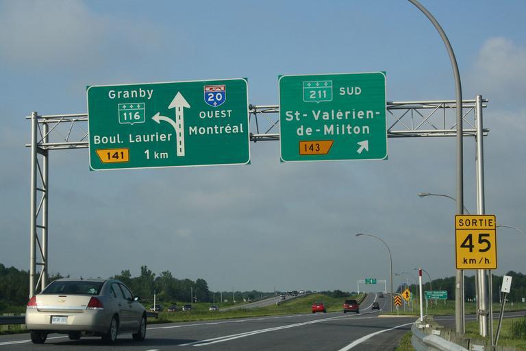 Navigational Signs on the Highway are Often Which Colors